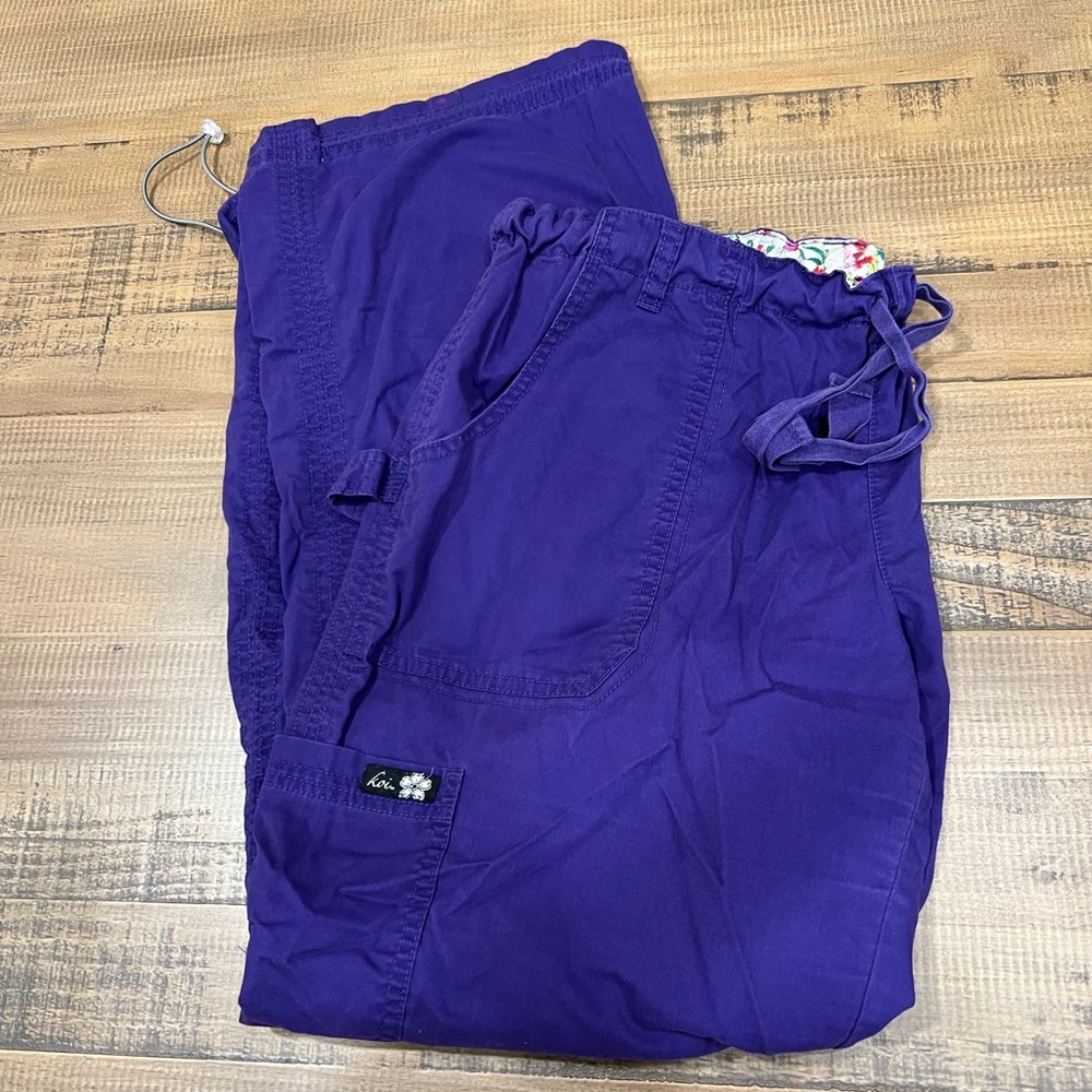 Koi Womens Scrub Bottoms Purple Size Large